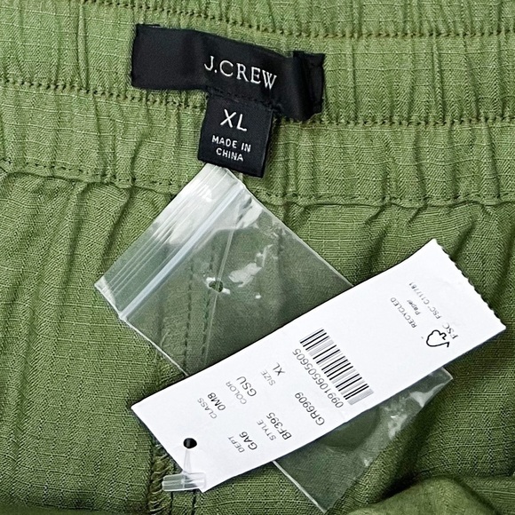 NWT J. Crew Pull On High Waisted Cargo Shorts in Olive Green - Picture 7 of 9